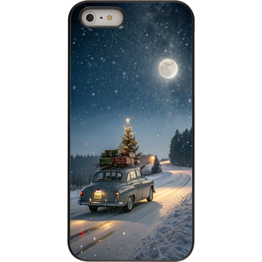 iPhone 5/5s / SE (2016) Case Hülle - Christmas 25 Car with Tree Xmas