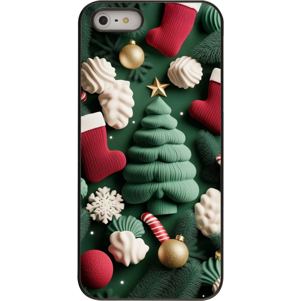 Coque iPhone 5/5s / SE (2016) - Christmas 25 Christmas textiles