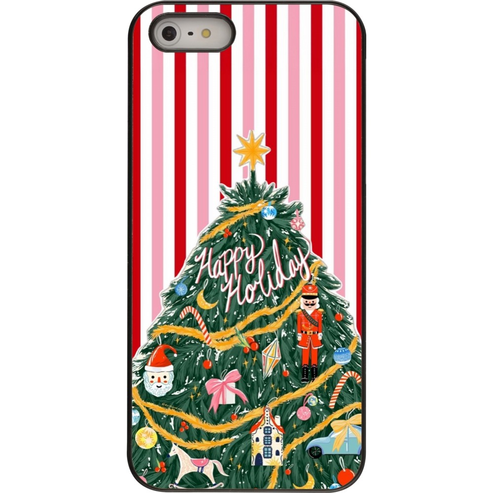 Coque iPhone 5/5s / SE (2016) - Christmas 25 Happy Holiday