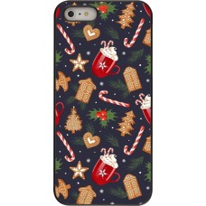 iPhone 5/5s / SE (2016) Case Hülle - Christmas 25 Pattern Gingerbread House