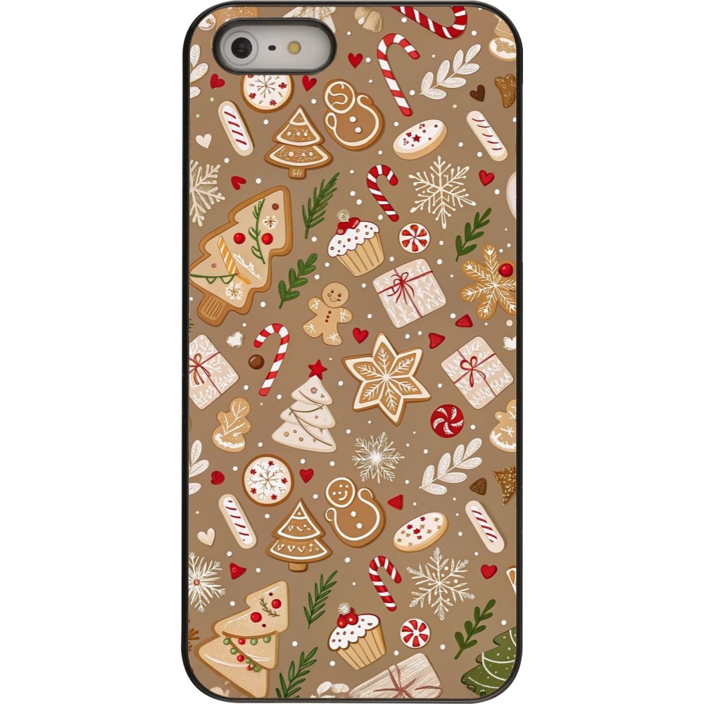 iPhone 5/5s / SE (2016) Case Hülle - Christmas 25 Pattern Ginger Cookie