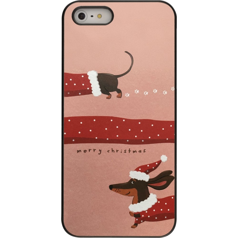 Coque iPhone 5/5s / SE (2016) - Christmas 25 Teckel Merry Xmas