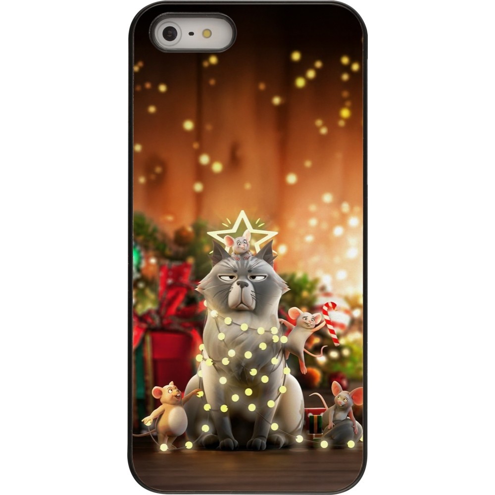 Coque iPhone 5/5s / SE (2016) - Christmas 25 Xmas Cat
