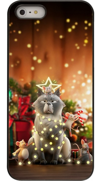 Coque iPhone 5/5s / SE (2016) - Christmas 25 Xmas Cat