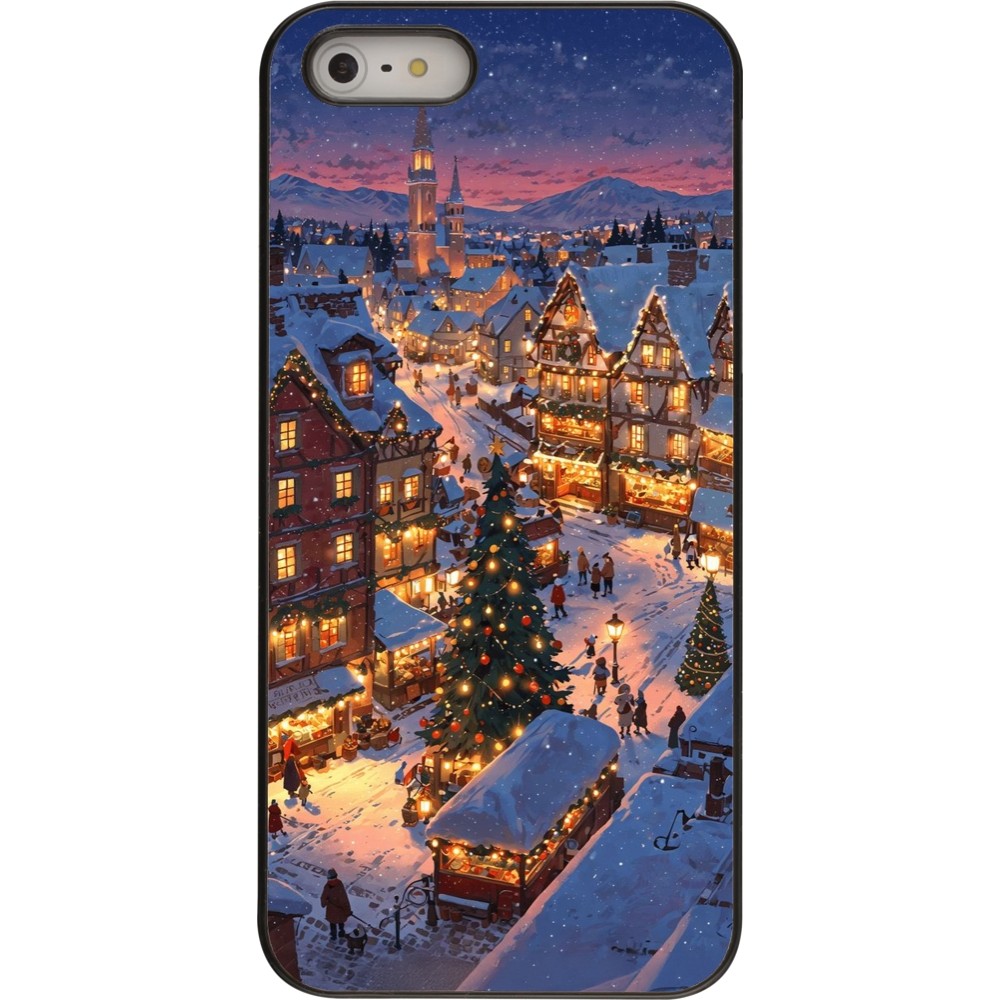 iPhone 5/5s / SE (2016) Case Hülle - Christmas 25 Xmas Village