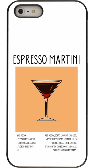 iPhone 5/5s / SE (2016) Case Hülle - Cocktail Rezept Espresso Martini