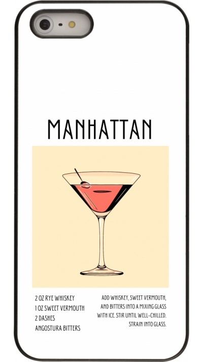 iPhone 5/5s / SE (2016) Case Hülle - Cocktail Rezept Manhattan