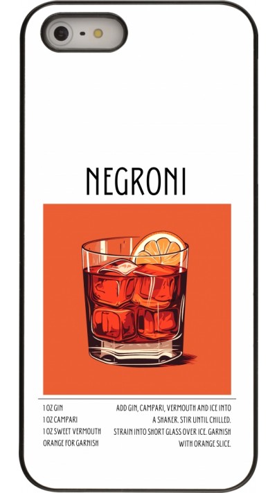 Coque iPhone 5/5s / SE (2016) - Cocktail recette Negroni