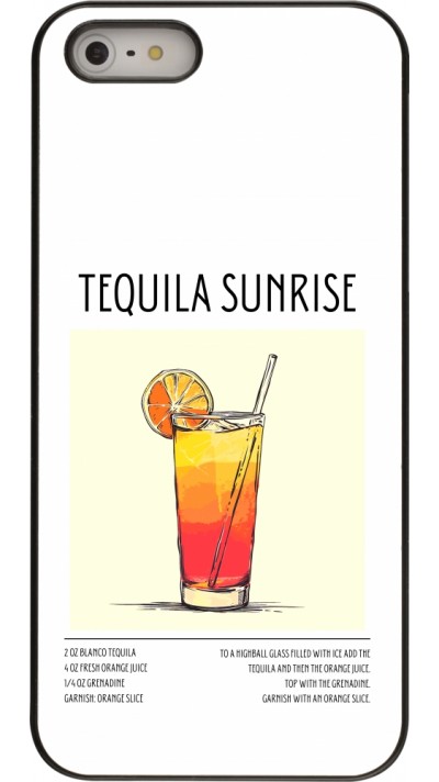 iPhone 5/5s / SE (2016) Case Hülle - Cocktail Rezept Tequila Sunrise
