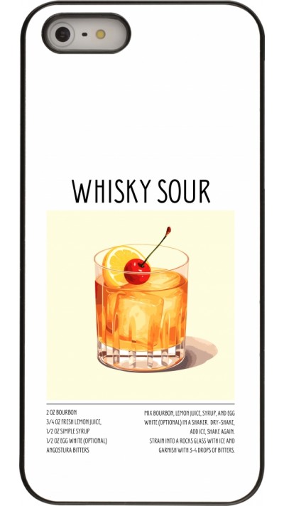 iPhone 5/5s / SE (2016) Case Hülle - Cocktail Rezept Whisky Sour