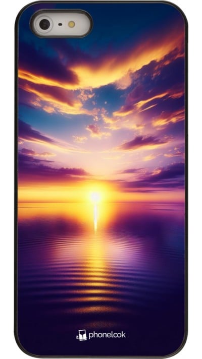 iPhone 5/5s / SE (2016) Case Hülle - Sonnenuntergang gelb violett