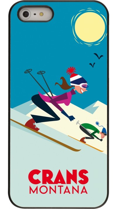 iPhone 5/5s / SE (2016) Case Hülle - Crans-Montana Ski Downhill