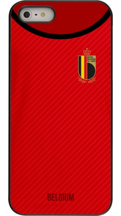 Coque iPhone 5/5s / SE (2016) - Maillot de football Belgique 2022 personnalisable