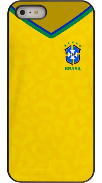 iPhone 5/5s / SE (2016) Case Hülle - Brasilien 2022 personalisierbares Fußballtrikot