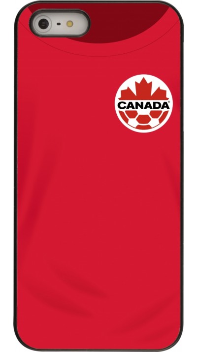 Coque iPhone 5/5s / SE (2016) - Maillot de football Canada 2022 personnalisable