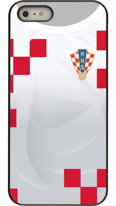 Coque iPhone 5/5s / SE (2016) - Maillot de football Croatie 2022 personnalisable