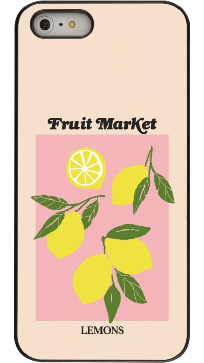Coque iPhone 5/5s / SE (2016) - Fruit market lemons 2026