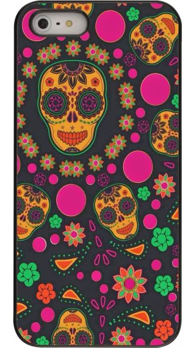 iPhone 5/5s / SE (2016) Case Hülle - Halloween 22 colorful mexican skulls