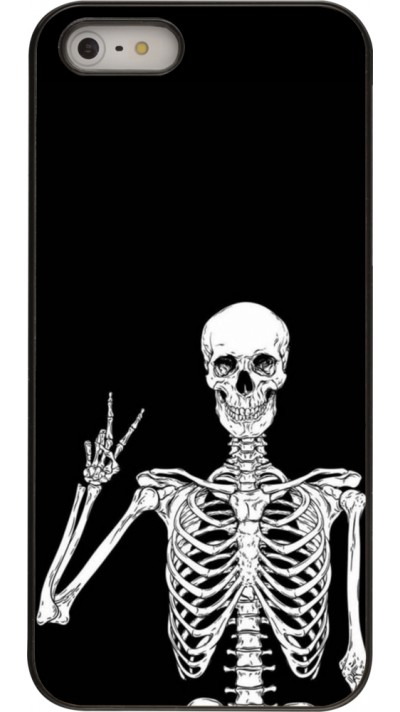 Coque iPhone 5/5s / SE (2016) - Halloween 2023 peace skeleton