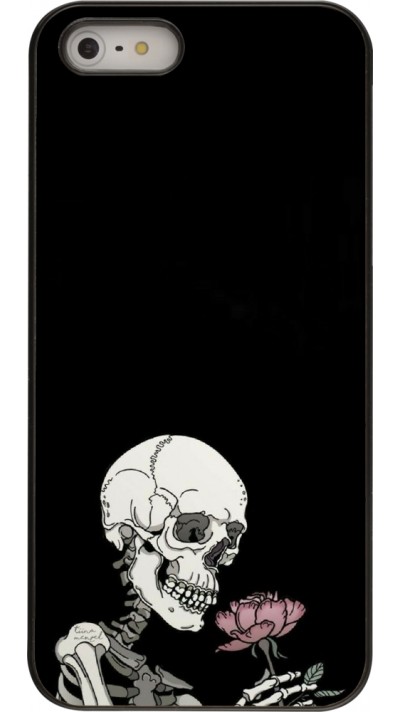 Coque iPhone 5/5s / SE (2016) - Halloween 2023 rose and skeleton