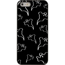 iPhone 5/5s / SE (2016) Case Hülle - Halloween 2024 black and white ghosts