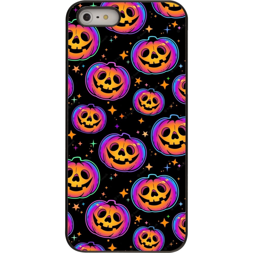 iPhone 5/5s / SE (2016) Case Hülle - Halloween 2024 rainbow pumpkins
