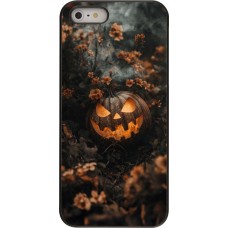 iPhone 5/5s / SE (2016) Case Hülle - Halloween 2025 Pumpkin with flowers