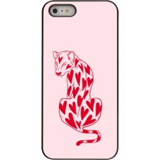 iPhone 5/5s / SE (2016) Case Hülle - Leopard with hearts 2026