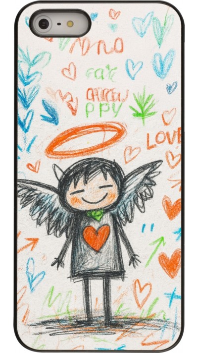 Coque iPhone 5/5s / SE (2016) - Little Angel Sketch Love