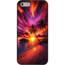 iPhone 5/5s / SE (2016) Case Hülle - Malediven Abenddämmerung Glückseligkeit