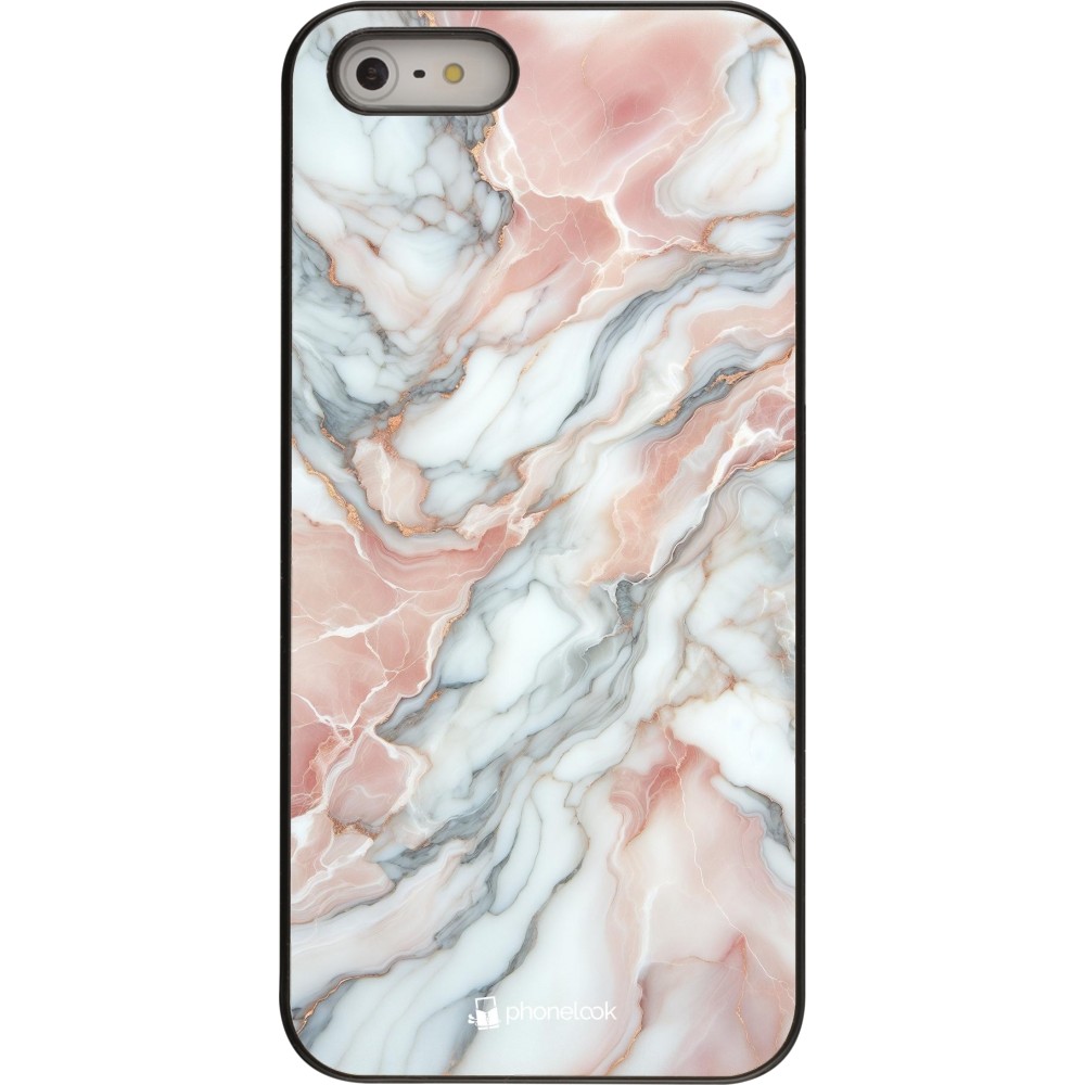 Coque iPhone 5/5s / SE (2016) - Marbre Rose Lumineux