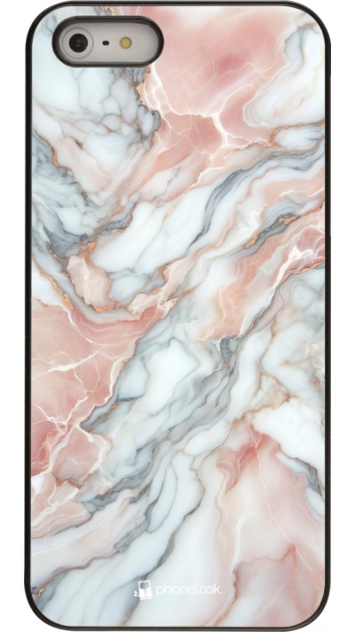 iPhone 5/5s / SE (2016) Case Hülle - Rosa Leuchtender Marmor