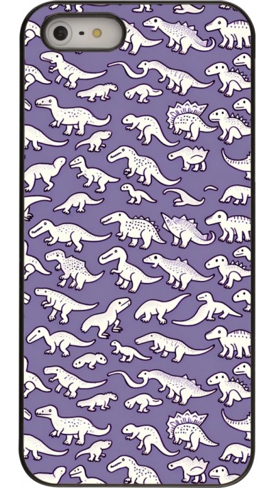 Coque iPhone 5/5s / SE (2016) - Mini dino pattern violet