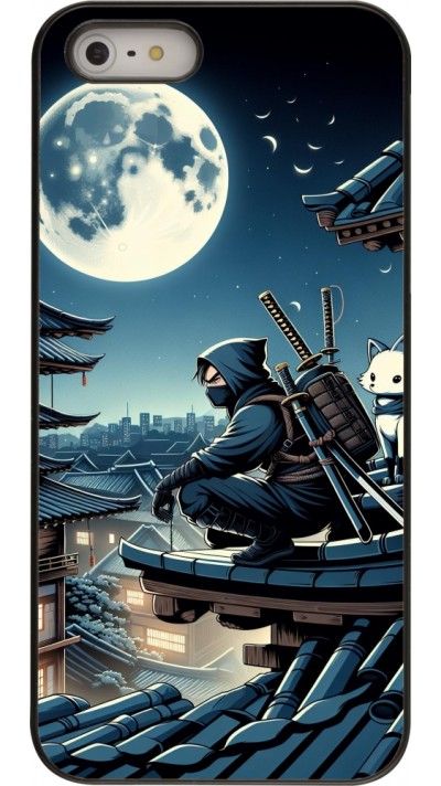 Coque iPhone 5/5s / SE (2016) - Ninja sous la lune