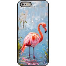 Coque iPhone 5/5s / SE (2016) - Paint Flamingo