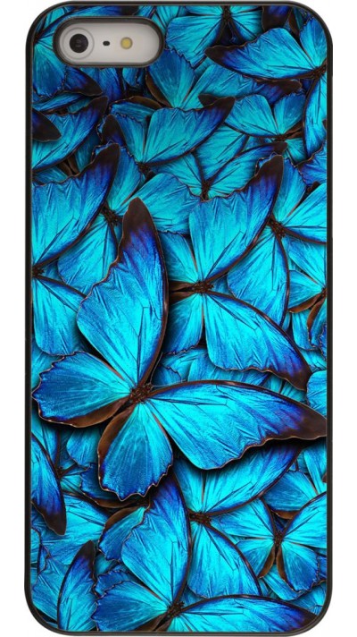 Coque iPhone 5/5s / SE (2016) - Papillon - Bleu