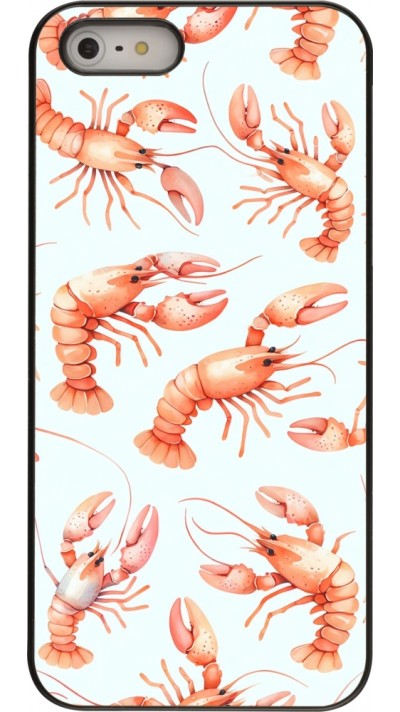 Coque iPhone 5/5s / SE (2016) - Pattern de homards pastels