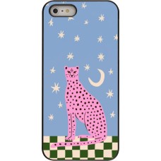 iPhone 5/5s / SE (2016) Case Hülle - Pink leopard with stars 2026