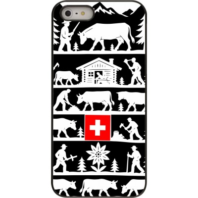 Coque iPhone 5/5s / SE (2016) - Poya Suisse 1 noir