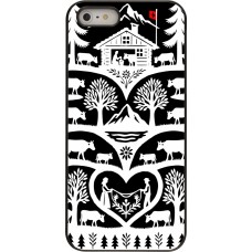 iPhone 5/5s / SE (2016) Case Hülle - Poya Schweiz 2 schwarz