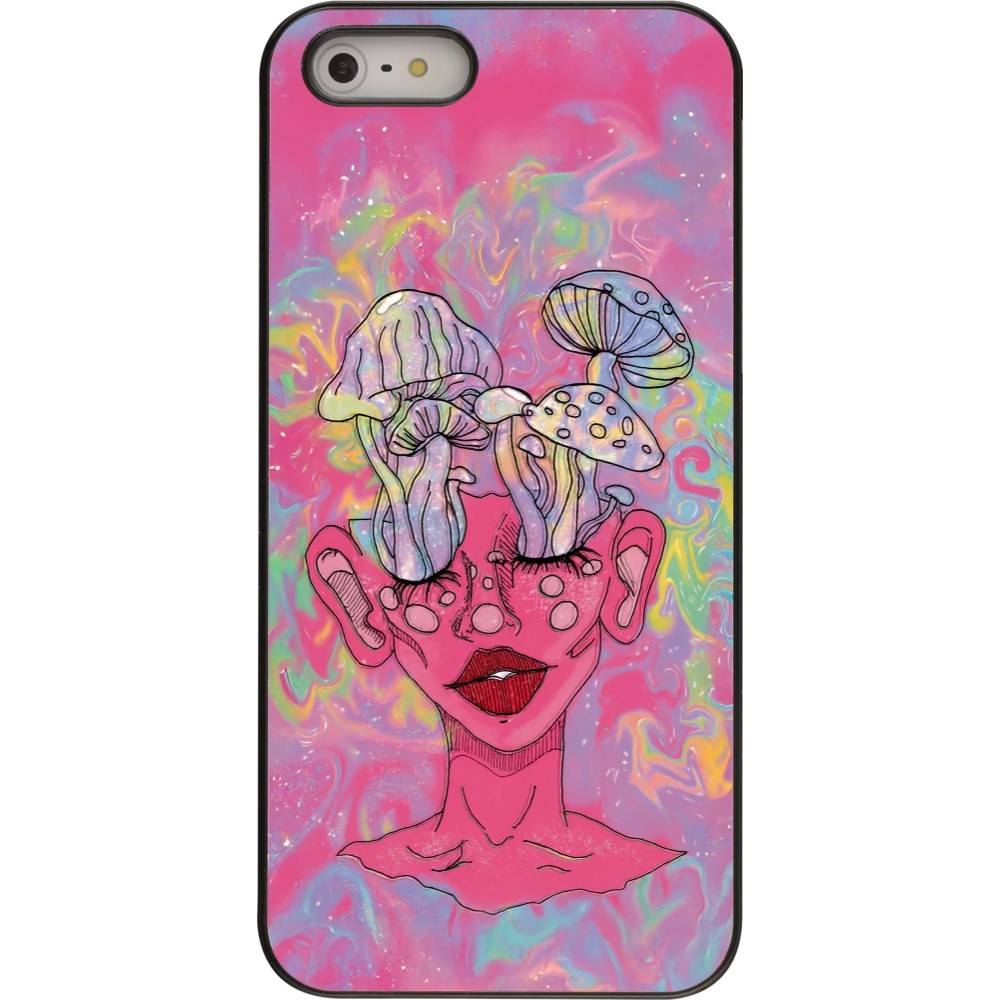 Coque iPhone 5/5s / SE (2016) - Psychedelic pink mushroom