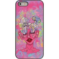 Coque iPhone 5/5s / SE (2016) - Psychedelic pink mushroom