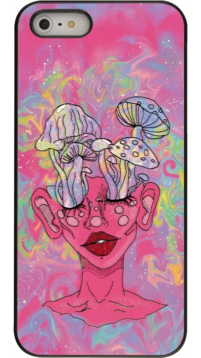 Coque iPhone 5/5s / SE (2016) - Psychedelic pink mushroom
