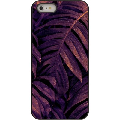 Coque iPhone 5/5s / SE (2016) - Purple Light Leaves