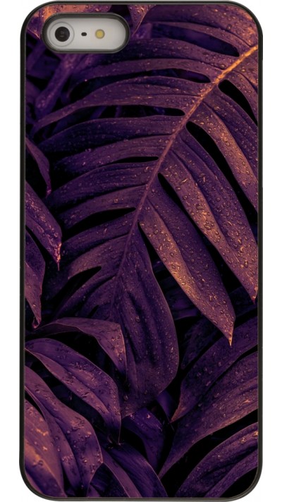 iPhone 5/5s / SE (2016) Case Hülle - Purple Light Leaves