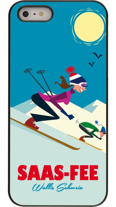 iPhone 5/5s / SE (2016) Case Hülle - Saas-Fee Ski Downhill