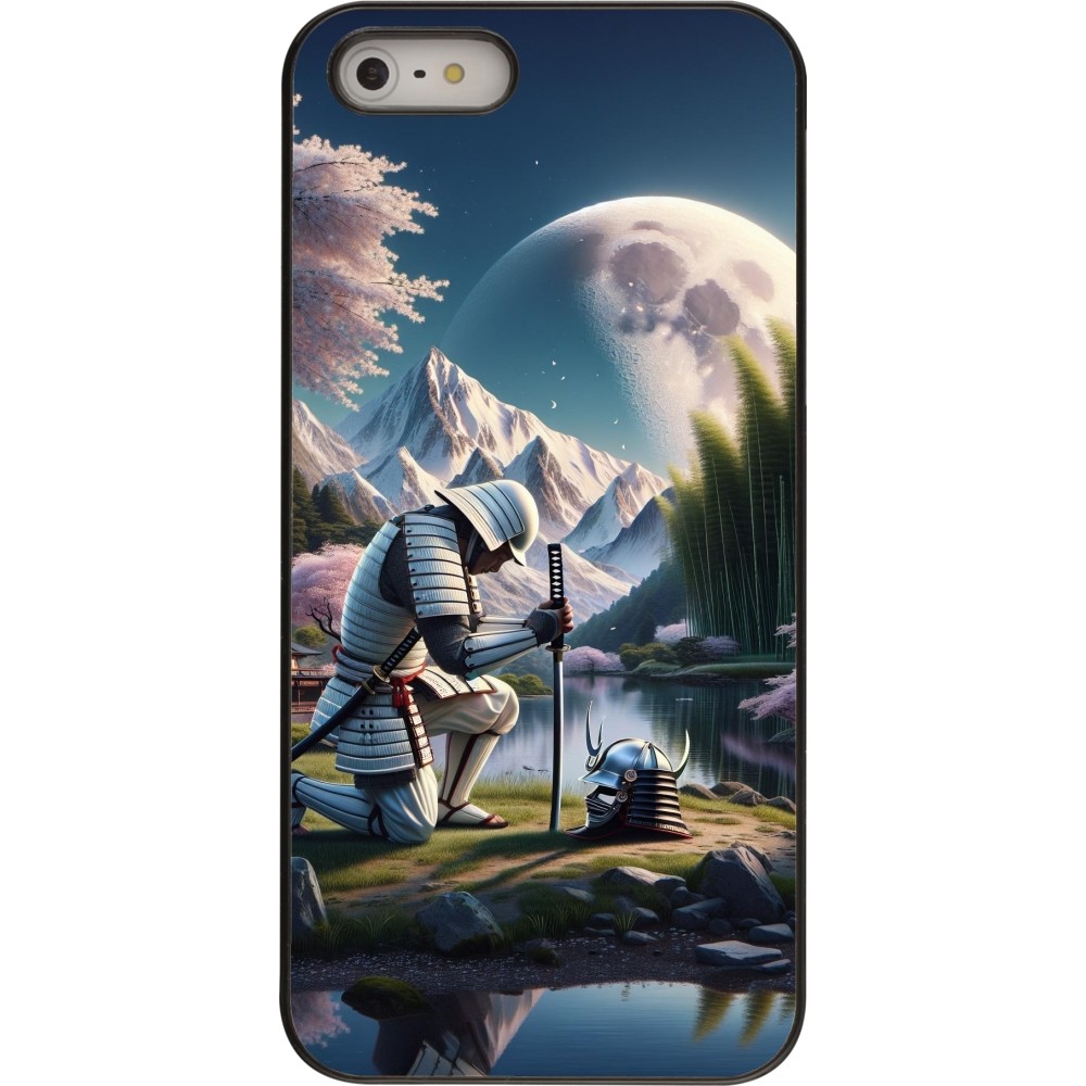 iPhone 5/5s / SE (2016) Case Hülle - Samurai Katana Mond