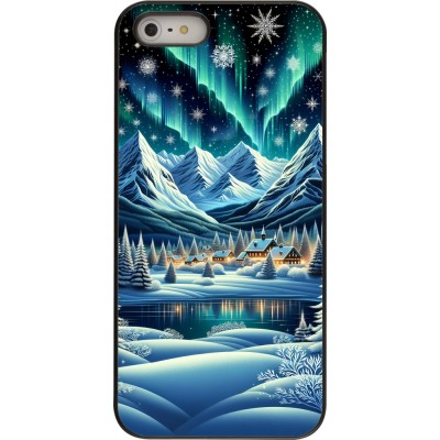 Coque iPhone 5/5s / SE (2016) - Snowy Mountain Village Lake night
