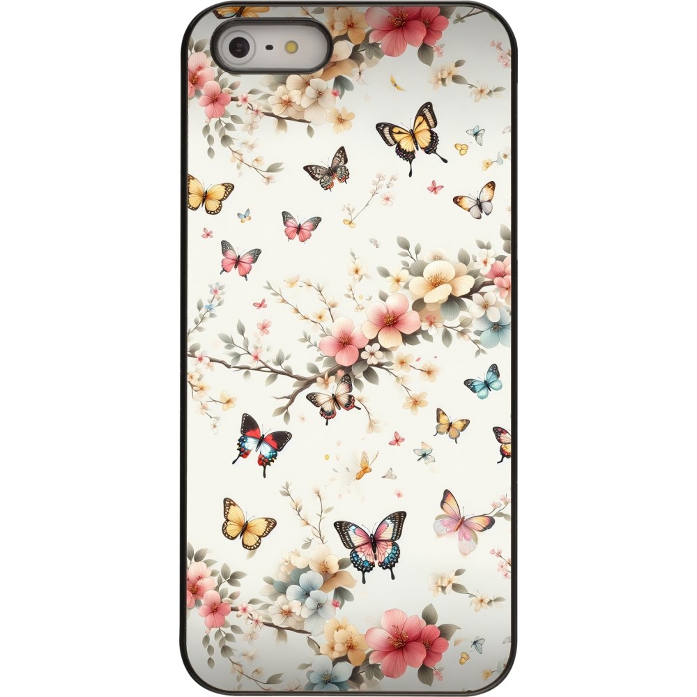 Coque iPhone 5/5s / SE (2016) - Spring 25 Papillons Légers