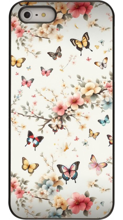 Coque iPhone 5/5s / SE (2016) - Spring 25 Papillons Légers